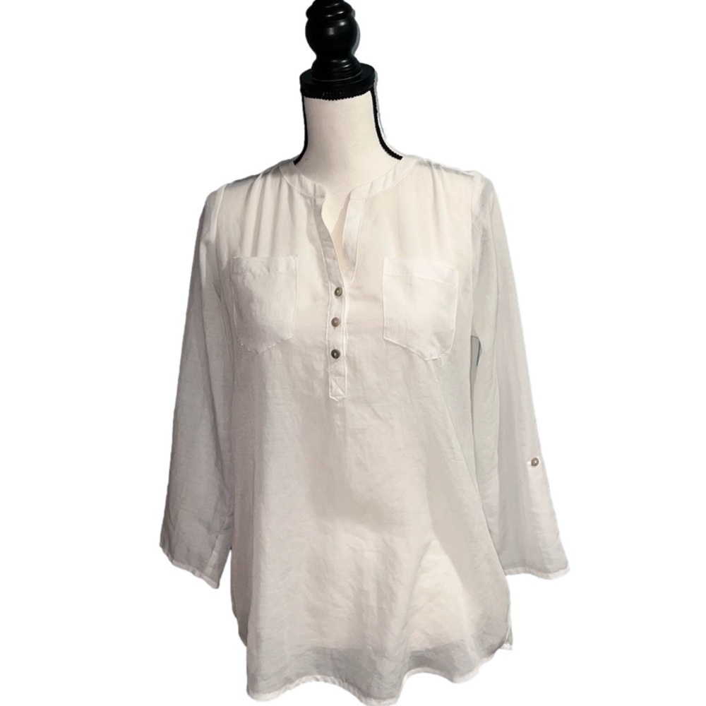 *Express- white long sleeve shirt with buttons